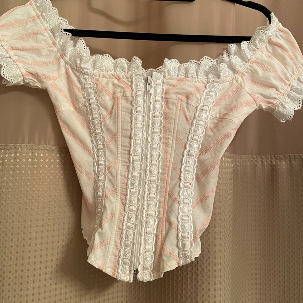 Red Fox corset décolleté top , sz 36 , XS